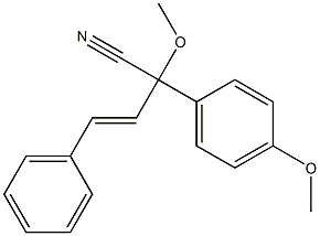 2-Methoxy-2-(4-methoxyphenyl)-4-phenyl-3-butenenitrile Struktur