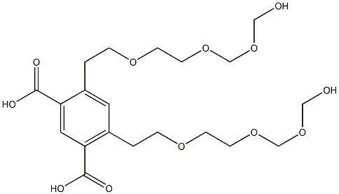 4,6-Bis(9-hydroxy-3,6,8-trioxanonan-1-yl)isophthalic acid Struktur