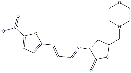 5-Morpholinomethyl-3-[3-(5-nitro-2-furyl)allylideneamino]-2-oxazolidinone Struktur