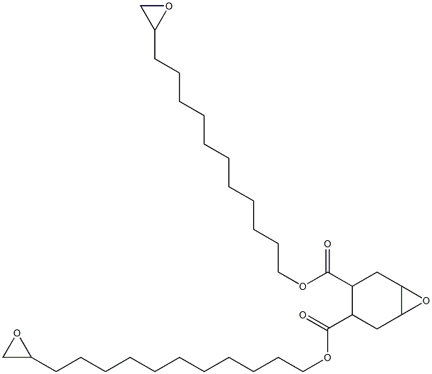 7-Oxabicyclo[4.1.0]heptane-3,4-dicarboxylic acid bis(12,13-epoxytridecan-1-yl) ester Struktur