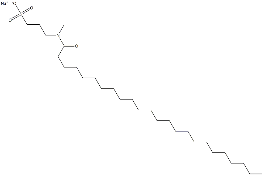 3-[N-(1-Oxotetracosyl)-N-methylamino]-1-propanesulfonic acid sodium salt Struktur