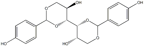 1-O,3-O:4-O,6-O-Bis(4-hydroxybenzylidene)-D-glucitol Struktur