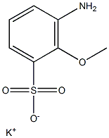 3-Amino-2-methoxybenzenesulfonic acid potassium salt Struktur