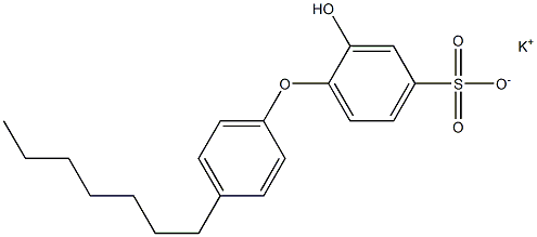 2-Hydroxy-4'-heptyl[oxybisbenzene]-4-sulfonic acid potassium salt Struktur