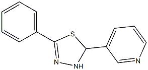 5-(Phenyl)-2,3-dihydro-2-(3-pyridinyl)-1,3,4-thiadiazole Struktur