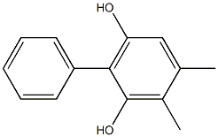 2-Phenyl-5,6-dimethylbenzene-1,3-diol Struktur