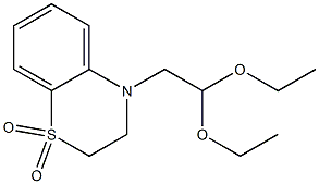 4-(2,2-Diethoxyethyl)-3,4-dihydro-2H-1,4-benzothiazine 1,1-dioxide Struktur