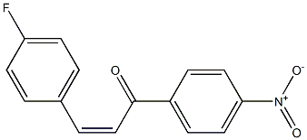 (2Z)-3-(4-Fluorophenyl)-1-(4-nitrophenyl)-2-propen-1-one Struktur