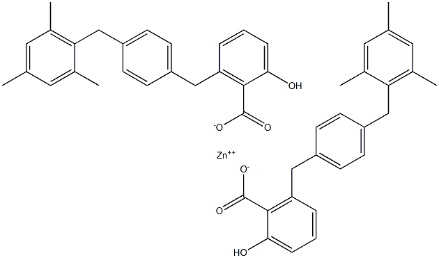 Bis[6-[4-(mesitylmethyl)benzyl]salicylic acid]zinc salt Struktur