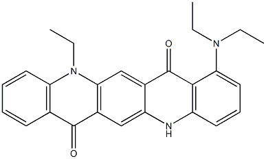 1-(Diethylamino)-12-ethyl-5,12-dihydroquino[2,3-b]acridine-7,14-dione Struktur