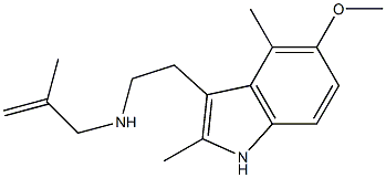 5-Methoxy-2,4-dimethyl-N-(2-methyl-2-propenyl)-1H-indole-3-ethanamine Struktur