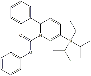 1,2-Dihydro-2-phenyl-5-(triisopropylsilyl)pyridine-1-carboxylic acid phenyl ester Struktur