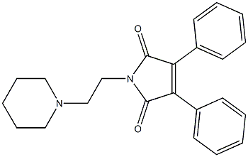 3,4-Diphenyl-1-(2-piperidinoethyl)-1H-pyrrole-2,5-dione Struktur