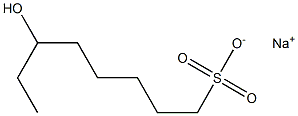 6-Hydroxyoctane-1-sulfonic acid sodium salt Struktur