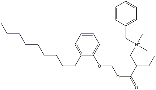 N,N-Dimethyl-N-benzyl-N-[2-[[(2-nonylphenyloxy)methyl]oxycarbonyl]butyl]aminium Struktur