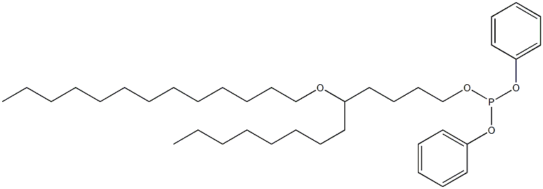 Phosphorous acid 5-(tridecyloxy)tridecyldiphenyl ester Struktur