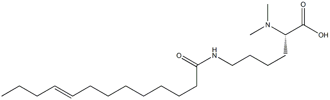 N6-(9-Tridecenoyl)-N2,N2-dimethyllysine Struktur