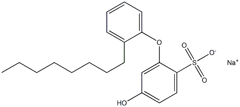 5-Hydroxy-2'-octyl[oxybisbenzene]-2-sulfonic acid sodium salt Struktur