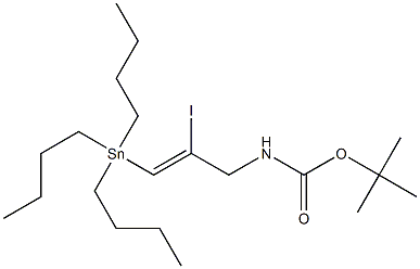 (2Z)-3-Tributylstannyl-N-(tert-butoxycarbonyl)-2-iodo-2-propen-1-amine Struktur