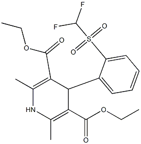 4-[o-(Difluoromethylsulfonyl)phenyl]-1,4-dihydro-2,6-dimethyl-3,5-pyridinedicarboxylic acid diethyl ester Struktur