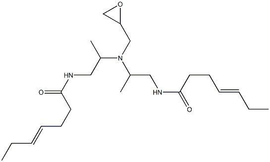 N,N-Bis[2-(4-heptenoylamino)-1-methylethyl]glycidylamine Struktur