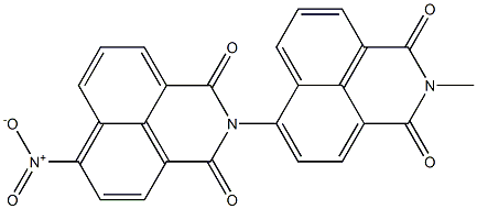 N-(2,3-Dihydro-2-methyl-1,3-dioxo-1H-benzo[de]isoquinoline-6-yl)-4-nitro-1,8-naphthalenedicarboximide Struktur