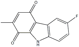 6-Fluoro-2-methyl-9H-carbazole-1,4-dione Struktur