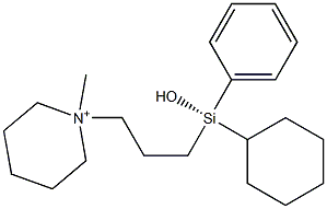 1-[3-[(S)-Hydroxycyclohexylphenylsilyl]propyl]-1-methylpiperidinium Struktur