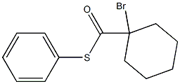 1-Bromocyclohexane-1-carbothioic acid S-phenyl ester Struktur