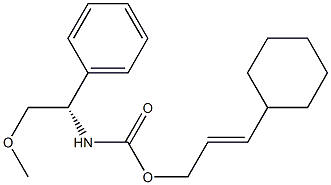 N-[(S)-2-Methoxy-1-phenylethyl]carbamic acid (E)-3-cyclohexylallyl ester Struktur