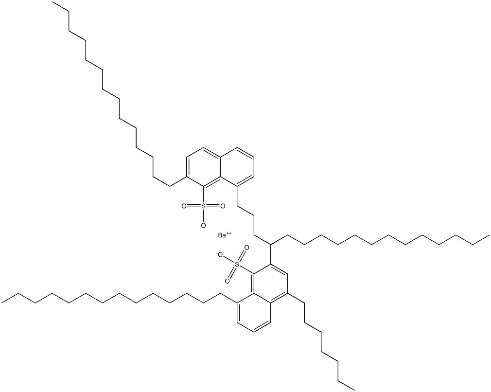 Bis(2,8-ditetradecyl-1-naphthalenesulfonic acid)barium salt Struktur