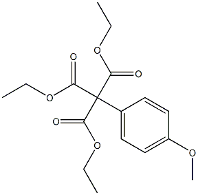 4-Methoxyphenylmethanetricarboxylic acid triethyl ester Struktur