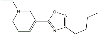 3-Butyl-5-[(1,2,5,6-tetrahydro-1-ethylpyridin)-3-yl]-1,2,4-oxadiazole Struktur