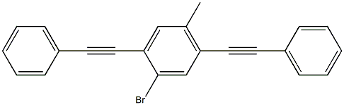 1-Bromo-2,5-bis(phenylethynyl)-4-methylbenzene Struktur