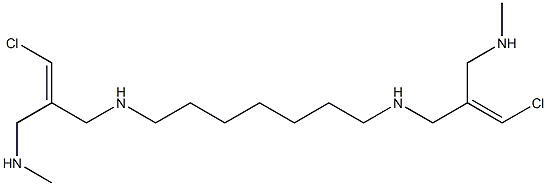 N,N''-(1,7-Heptanediyl)bis(2-chloromethylene-N'-methylpropane-1,3-diamine) Struktur