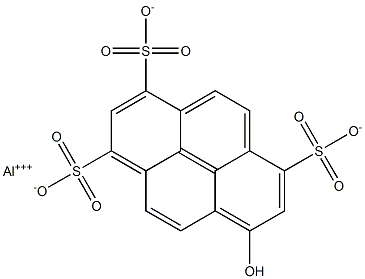 8-Hydroxy-1,3,6-pyrenetrisulfonic acid aluminum salt Struktur