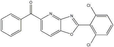 2-(2,6-Dichlorophenyl)-5-benzoyloxazolo[4,5-b]pyridine Struktur