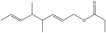 Propionic acid 4,5-dimethyl-2,6-octadienyl ester Struktur