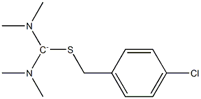 Bis(dimethylamino)[(4-chlorophenylmethyl)thio]methylium Struktur