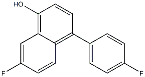 4-(4-Fluorophenyl)-7-fluoronaphthalen-1-ol Struktur