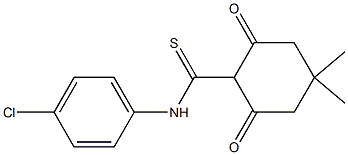 N-(4-Chlorophenyl)-4,4-dimethyl-2,6-dioxocyclohexanecarbothioamide Struktur