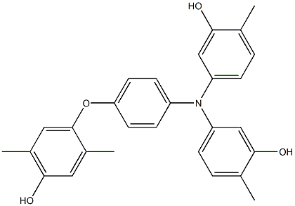 N,N-Bis(3-hydroxy-4-methylphenyl)-4-(4-hydroxy-2,5-dimethylphenoxy)benzenamine Struktur