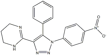 1-(4-Nitrophenyl)-4-[(3,4,5,6-tetrahydropyrimidin)-2-yl]-5-(phenyl)-1H-1,2,3-triazole Struktur