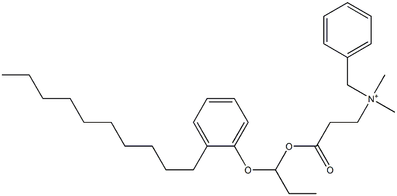 N,N-Dimethyl-N-benzyl-N-[2-[[1-(2-decylphenyloxy)propyl]oxycarbonyl]ethyl]aminium Struktur