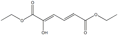 2-Hydroxy-2,4-hexadienedioic acid diethyl ester Struktur