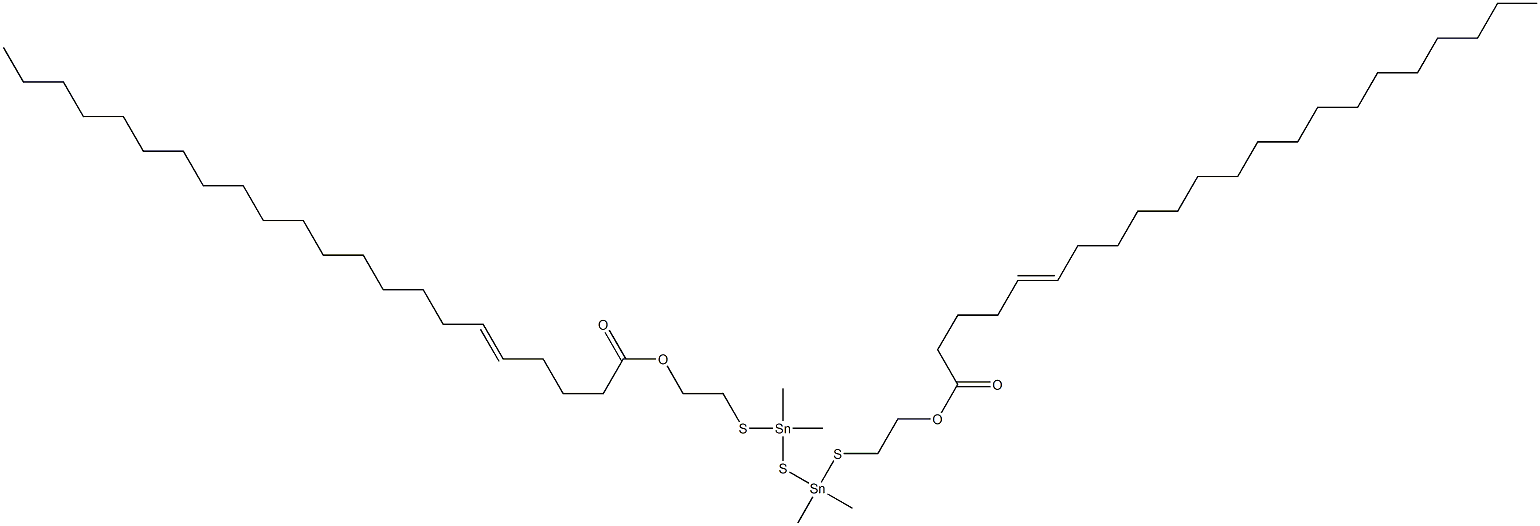 Bis[dimethyl[[2-(4-henicosenylcarbonyloxy)ethyl]thio]stannyl] sulfide Struktur