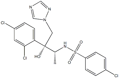 N-[(1R,2R)-2-(2,4-Dichlorophenyl)-2-hydroxy-1-methyl-3-(1H-1,2,4-triazol-1-yl)propyl]-4-chlorobenzenesulfonamide Struktur