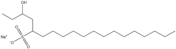 3-Hydroxynonadecane-5-sulfonic acid sodium salt Struktur