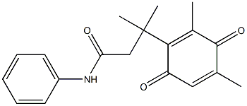 N-Phenyl-3,3-dimethyl-3-(2,4-dimethyl-3,6-dioxo-1,4-cyclohexadienyl)propanamide Struktur