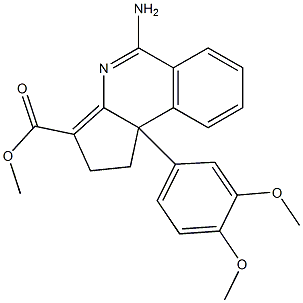 5-Amino-1,9b-dihydro-9b-(3,4-dimethoxyphenyl)-2H-cyclopent[c]isoquinoline-3-carboxylic acid methyl ester Struktur